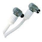 Coax Cable Coax Male - Coax Female Angled 5.00 m White