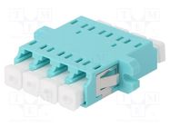 Connector: fiber optic; socket,coupler; quad,multi mode (MM); LC FIBRAIN