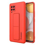 Wozinsky Kickstand Case Silicone Stand Cover for Samsung Galaxy A42 5G Red, Wozinsky