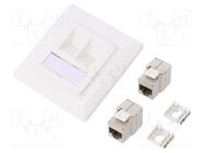 Connector: RJ45; socket; Cat: 6a; shielded,Keystone; Layout: 8p8c 