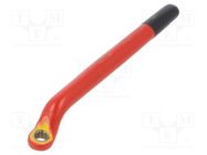 Wrench; insulated,single sided,box; 7mm; 1kV; tool steel; L: 140mm 