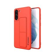 Wozinsky Kickstand Case Silicone Stand Cover for Samsung Galaxy S21 + 5G Red, Wozinsky