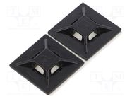 Holder; self-adhesive; ABS; black; Tie width: 2.5÷4.8mm; Ht: 4.6mm PANDUIT