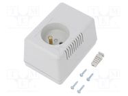 Enclosure: for power supplies; with earthing; X: 65mm; Y: 90mm MASZCZYK