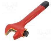 Wrench; insulated,adjustable; tool steel; for electricians; 1kV 