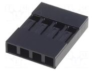 Connector: pin strips; plug; female; PIN: 4; MTE; for cable; 2.54mm ADAM TECH