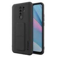 Wozinsky Kickstand Case Silicone Stand Cover for Xiaomi Redmi 9 Black, Wozinsky