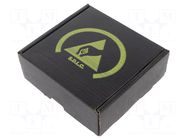 Container: box; with foam lining; ESD; black; cardboards ANTISTAT
