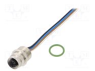 Connector: M12; socket; PIN: 4; female; A code-DeviceNet / CANopen LUMBERG AUTOMATION