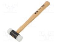 Hammer; 275mm; W: 80mm; 250g; 28mm; round; polyamide; wood BAHCO