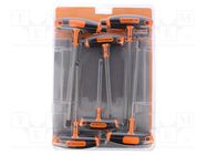 Kit: screwdrivers; hex key; Kind of handle: T; 6pcs. BAHCO