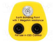 Earthing plug; ESD; 1MΩ; Plug: UK ANTISTAT