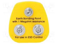 Earthing plug; ESD; 1MΩ; Plug: EU ANTISTAT