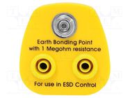 Earthing plug; ESD; 1MΩ; Plug: EU ANTISTAT