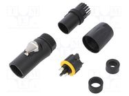 Connector: AC supply; plug; male; PIN: 3; for cable; 16A; 250V; HPT AMPHENOL