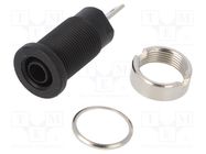 Connector: 4mm banana; socket; 24A; 1000VDC; 24.5mm; black CLIFF