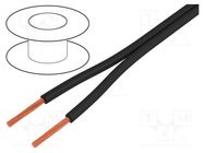 Wire; SILI-ZW; 2x0.25mm2; stranded; Cu; silicone; black; 300V 