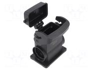 Enclosure for connectors: HDC; size 10B; for panel mounting HARTING