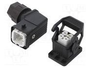 Connector: HDC; male + female; 230V; 10A; PIN: 4; Layout: 3+PE; M20 PHOENIX CONTACT