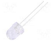 LED; orange; 8mm; 1120÷1560mcd; 30°; Front: convex; 12VDC OPTOSUPPLY