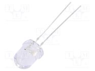 LED; 8mm; yellow; 2180÷3000mcd; 30°; Front: convex; 12V OPTOSUPPLY