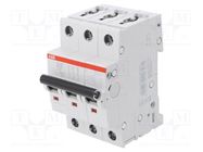 Circuit breaker; 400VAC; Inom: 25A; Poles: 3; Charact: B; 6kA; IP20 ABB