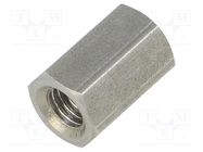 Screwed spacer sleeve; 12mm; Int.thread: M5; hexagonal DREMEC