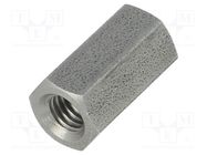 Screwed spacer sleeve; 15mm; Int.thread: M5; hexagonal DREMEC