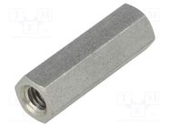 Screwed spacer sleeve; 25mm; Int.thread: M5; hexagonal DREMEC