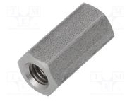 Screwed spacer sleeve; 20mm; Int.thread: M6; hexagonal DREMEC