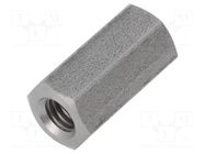 Screwed spacer sleeve; 20mm; Int.thread: M6; hexagonal DREMEC
