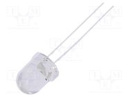 LED; 8mm; yellow; 1120÷1560mcd; 30°; Front: convex; 12V OPTOSUPPLY