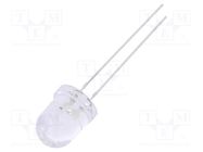 LED; 8mm; green; 3000÷4200mcd; 30°; Front: convex; No.of term: 2 OPTOSUPPLY