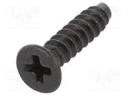 Set of screws; black; 100pcs. HAMMOND