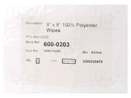Cleaning cloth: cloth; dry; 150pcs; 228.6x228.6mm; polyester ANTISTAT
