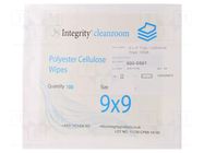 Cleaning cloth: cloth; dry; 100pcs; 228.6x228.6mm; cleanroom ANTISTAT