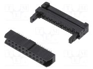 Connector: IDC; plug; female; PIN: 20; with cable clamp; IDC; 1mm Amphenol Communications Solutions