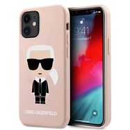 Karl Lagerfeld KLHCP12SSLFKPI iPhone 12 mini 5,4 &quot;hardcase light pink / light pink Silicone Iconic, Karl Lagerfeld