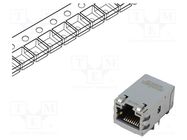 Connector: RJ45; socket; MXMag; PIN: 8; shielded,with LED; on PCBs 