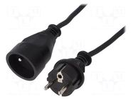 Extension lead; 3x1.5mm2; Sockets: 1; rubber; black; 15m; 10A JONEX