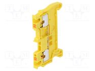 Splice terminal: rail; 0.14÷1.5mm2; ways: 1; terminals: 2; yellow PHOENIX CONTACT