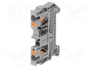 Splice terminal: rail; 0.2÷6mm2; ways: 1; terminals: 2; grey; PT PHOENIX CONTACT