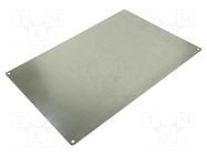 Mounting plate; steel; W: 350mm; L: 550mm; Thk: 1.5mm; Plating: zinc FIBOX