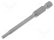 Screwdriver bit; hex key; HEX 3mm; Overall len: 70mm WIHA