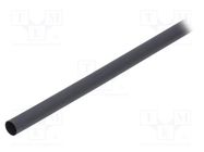 Heat shrink sleeve; glued; 3: 1; 9mm; L: 1.2m; black; polyolefine TE Connectivity