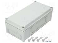 Enclosure: wall mounting; X: 190mm; Y: 380mm; Z: 130mm; EK; grey; IK08 FIBOX