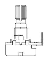 ROTARY POTENTIOMETER, 10KOHM, 20%