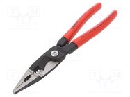 Pliers; for gripping and cutting,universal,crimping; 200mm 