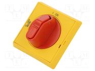 Knob; red/yellow 