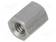 Screwed spacer sleeve; 10mm; Int.thread: M5; hexagonal DREMEC